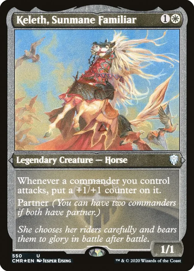 2020 Commander Legends Keleth, Sunmane Familiar [Foil Etched] uncommon #550 uncommon card image