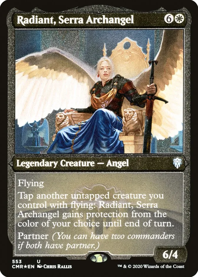 2020 Commander Legends Radiant, Serra Archangel [Foil Etched] uncommon #553 uncommon card image