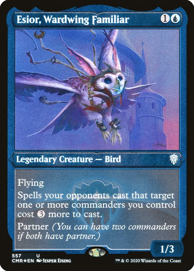 2020 Commander Legends Esior, Wardwing Familiar [Foil Etched] uncommon #557 uncommon card image