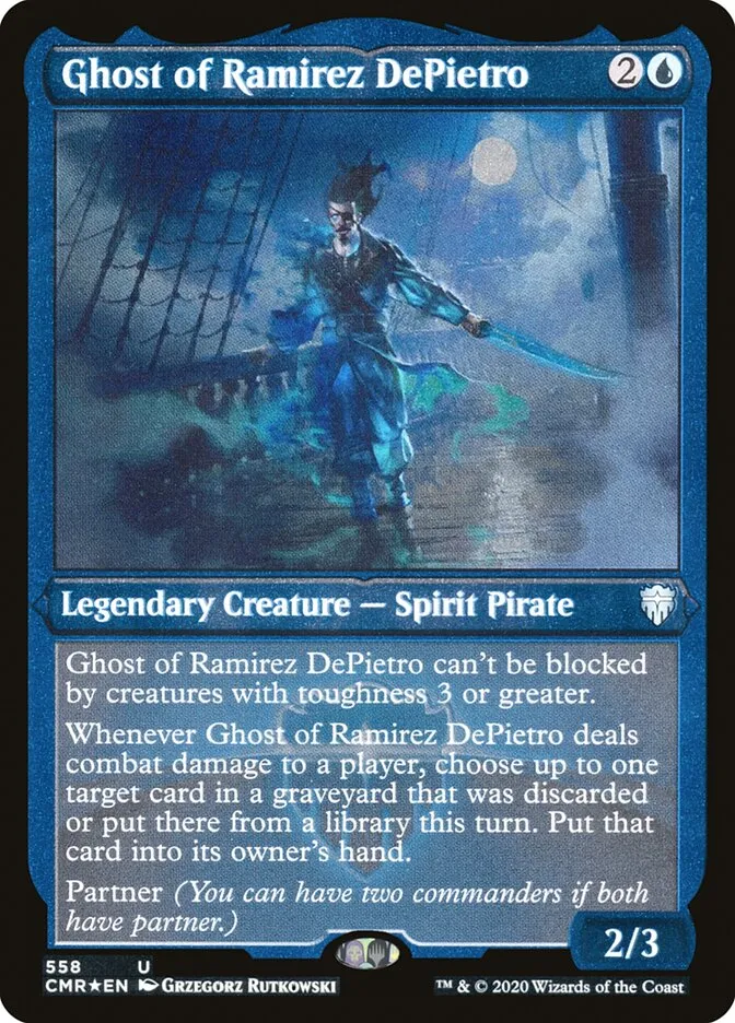 2020 Commander Legends Ghost of Ramirez DePietro [Foil Etched] uncommon #558 uncommon card image