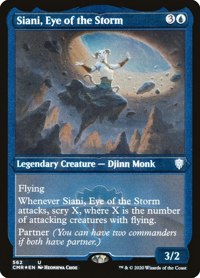 2020 Commander Legends Siani, Eye of the Storm [Foil Etched] uncommon #562 uncommon card image