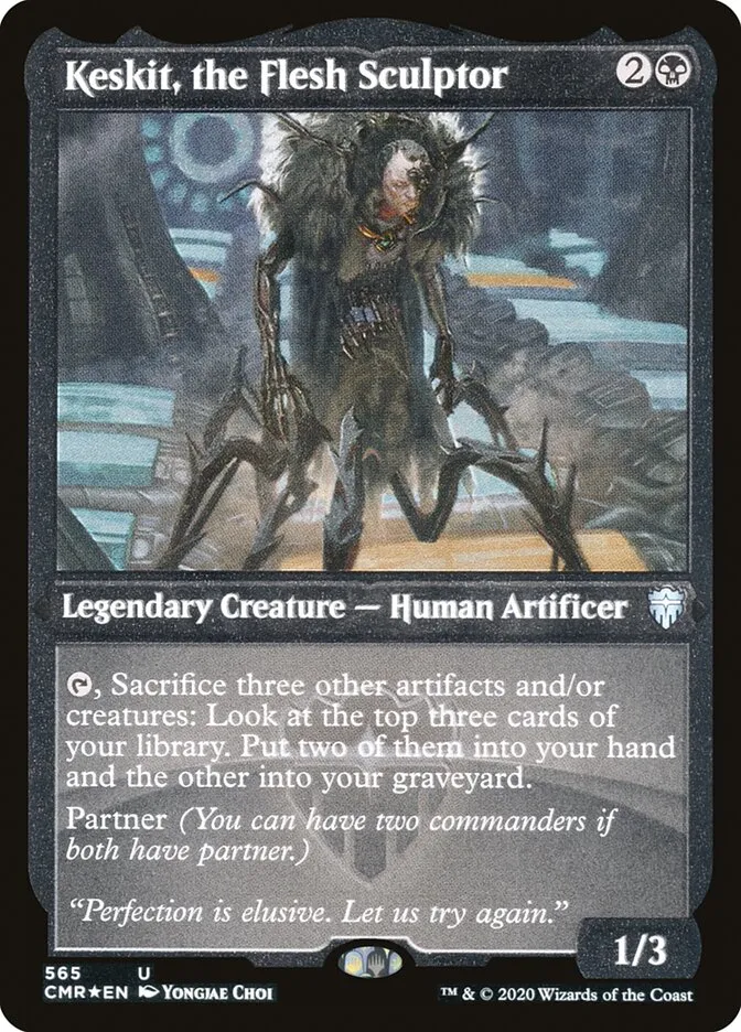 2020 Commander Legends Keskit, the Flesh Sculptor [Foil Etched] uncommon #565 uncommon card image