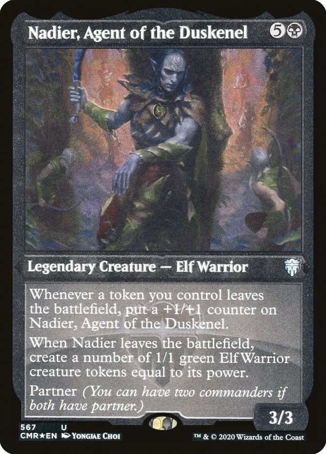 2020 Commander Legends Nadier, Agent of the Duskenel [Foil Etched] uncommon #567 uncommon card image
