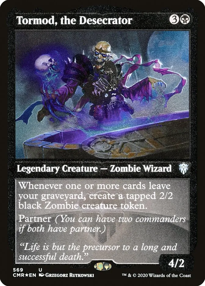 2020 Commander Legends Tormod, the Desecrator [Foil Etched] uncommon #569 uncommon card image