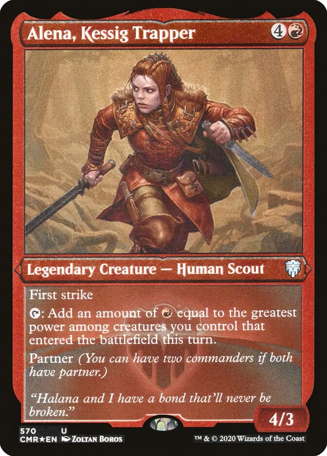 2020 Commander Legends Alena, Kessig Trapper [Foil Etched] uncommon #570 uncommon card image