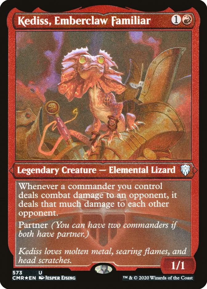 2020 Commander Legends Kediss, Emberclaw Familiar [Foil Etched] uncommon #573 uncommon card image