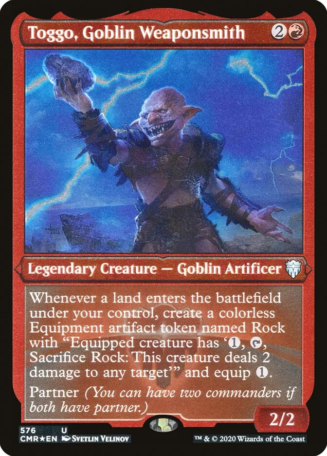 2020 Commander Legends Toggo, Goblin Weaponsmith uncommon #576 uncommon card image