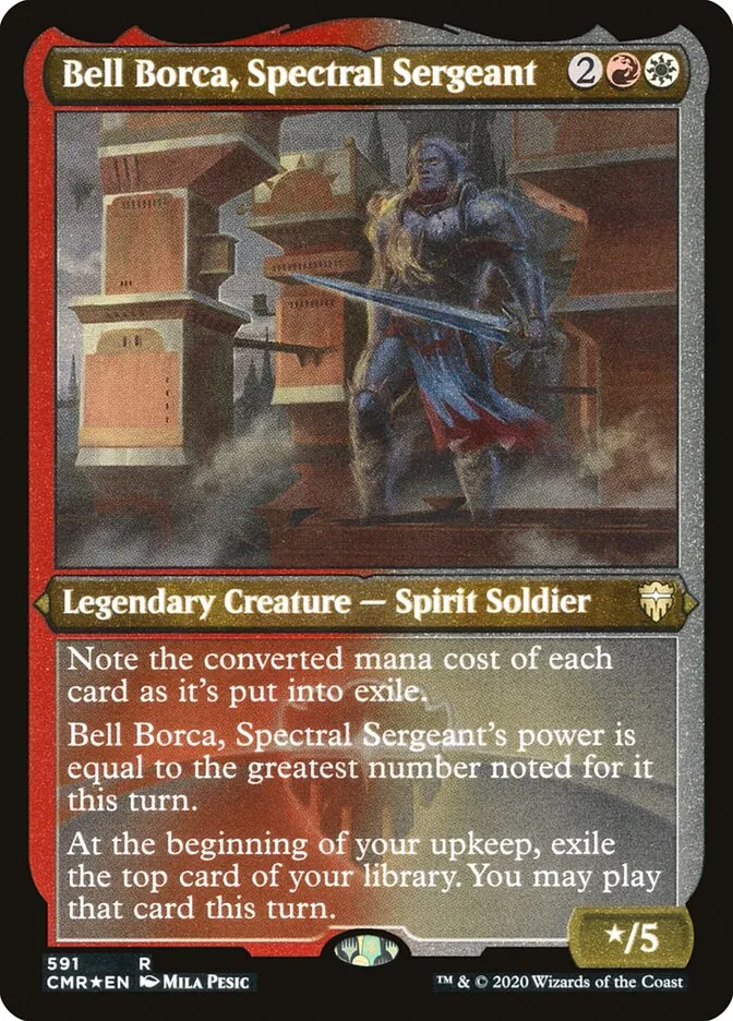 2020 Commander Legends Bell Borca, Spectral Sergeant [Foil Etched] rare #591 rare card image