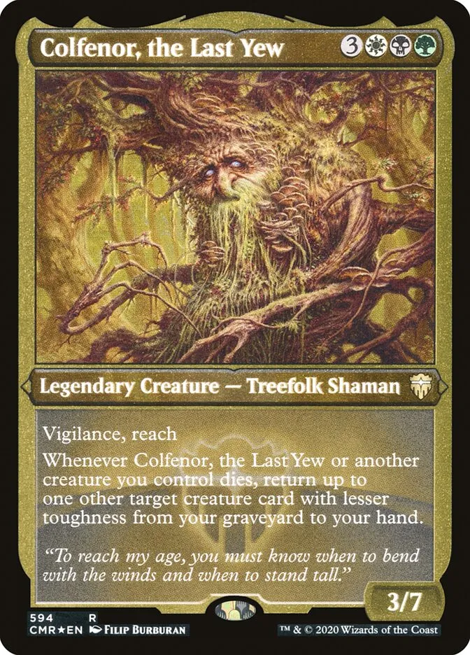 2020 Commander Legends Colfenor, the Last Yew [Foil Etched] rare #594 rare card image