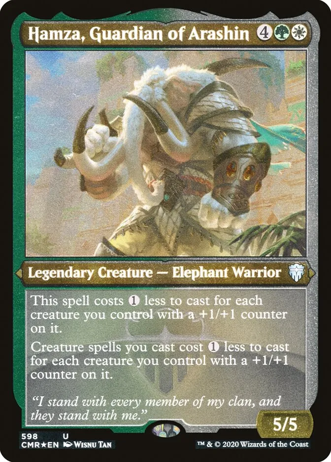2020 Commander Legends Hamza, Guardian of Arashin #598 uncommon card image