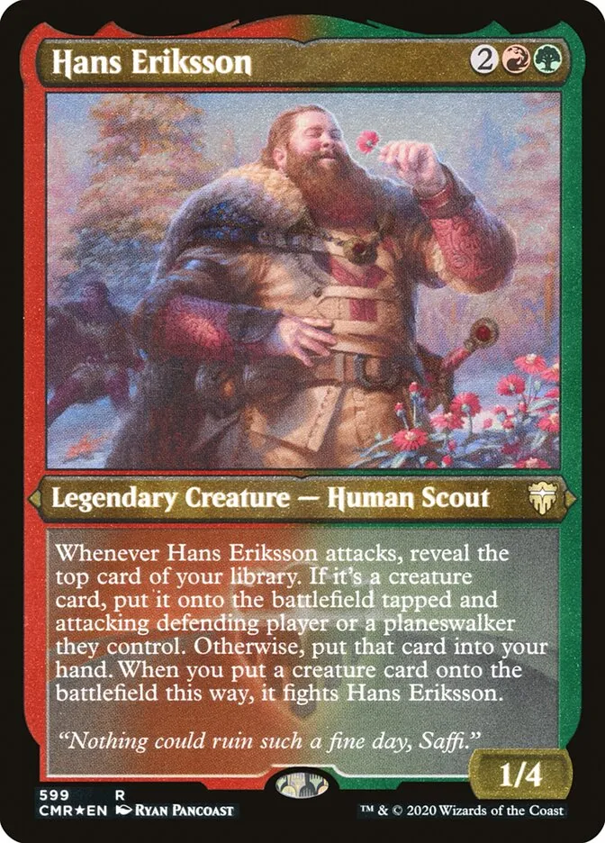 2020 Commander Legends Hans Eriksson #599 rare card image