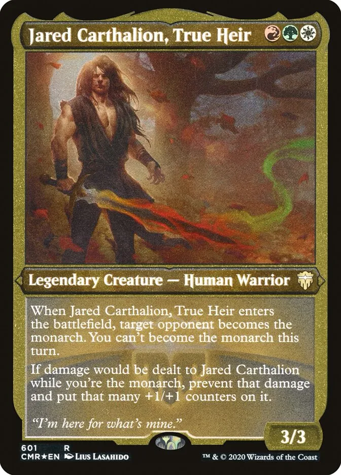 2020 Commander Legends Jared Carthalion, True Heir #601 rare card image