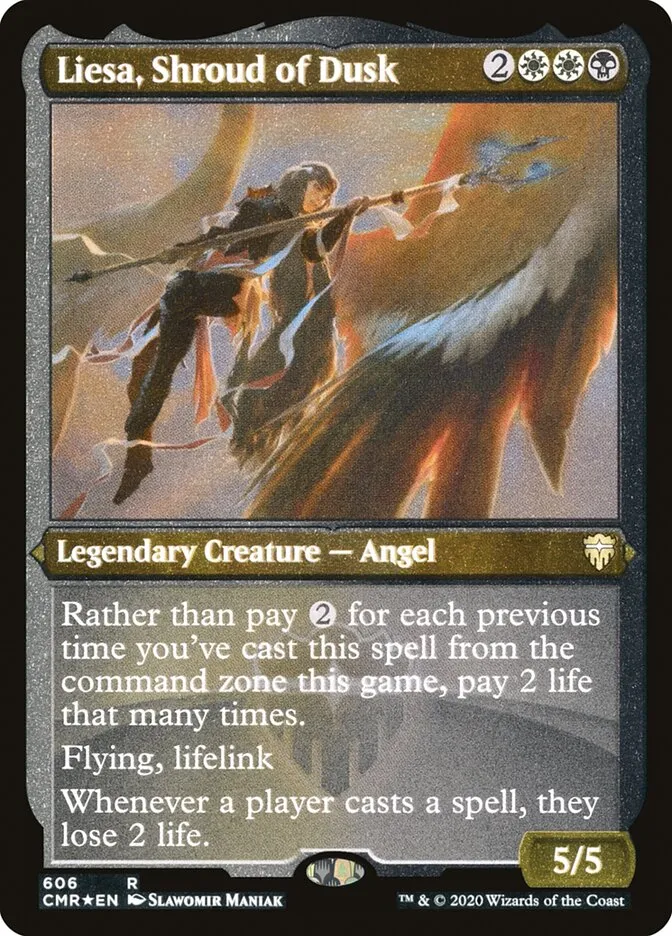 2020 Commander Legends Liesa, Shroud of Dusk #606 rare card image