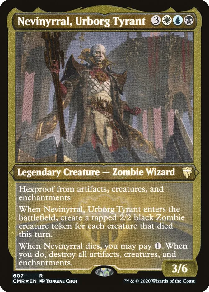 2020 Commander Legends Nevinyrral, Urborg Tyrant #607 rare card image
