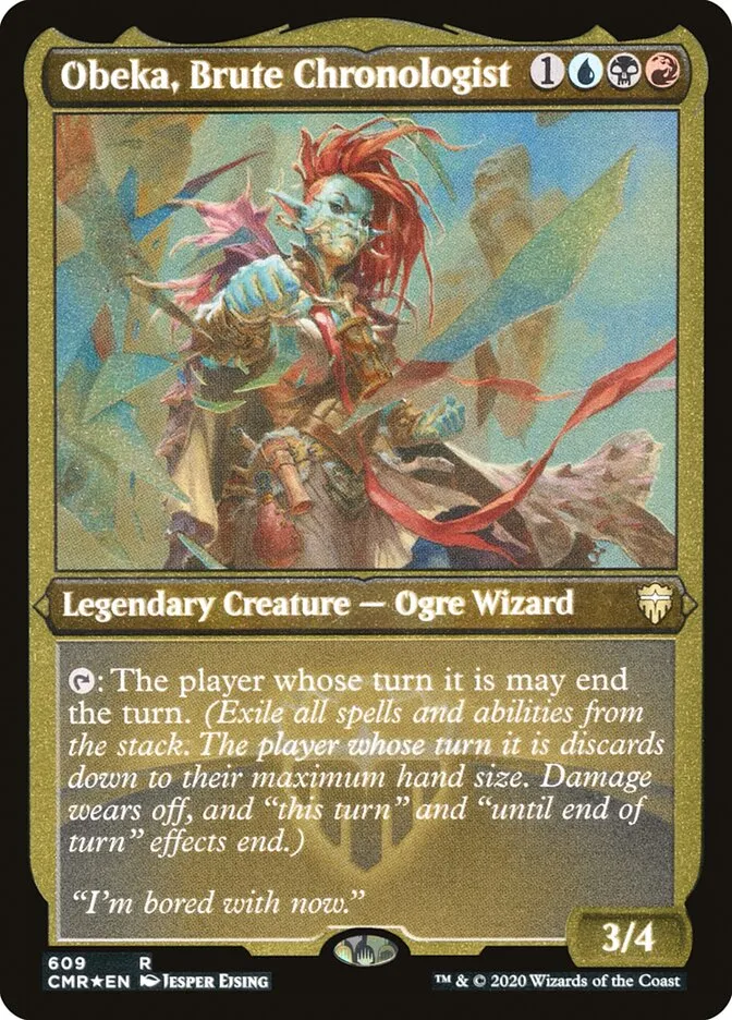 2020 Commander Legends Obeka, Brute Chronologist #609 rare card image