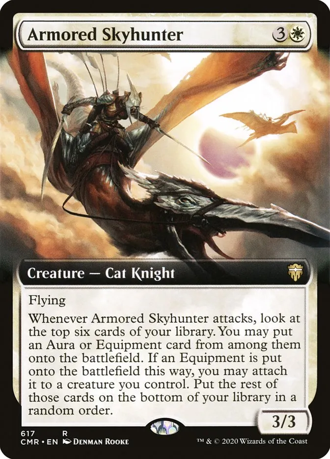 2020 Commander Legends Armored Skyhunter [Extended Art] rare #617 rare card image