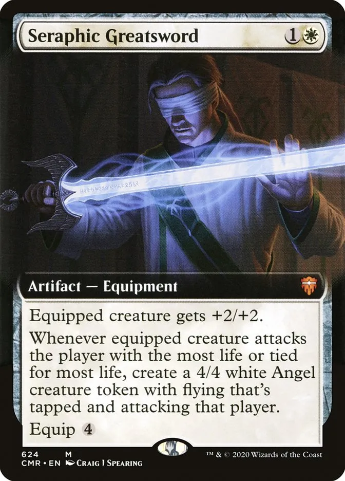 2020 Commander Legends Seraphic Greatsword mythic #624 mythic card image