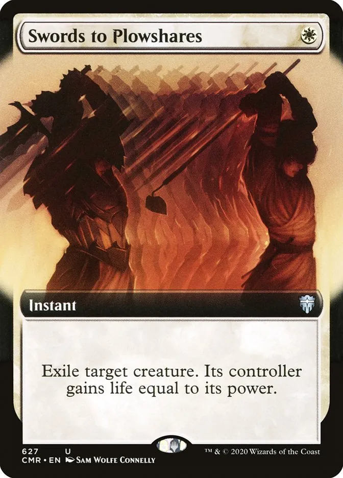 2020 Commander Legends Swords to Plowshares [Extended Art] uncommon #627 uncommon card image