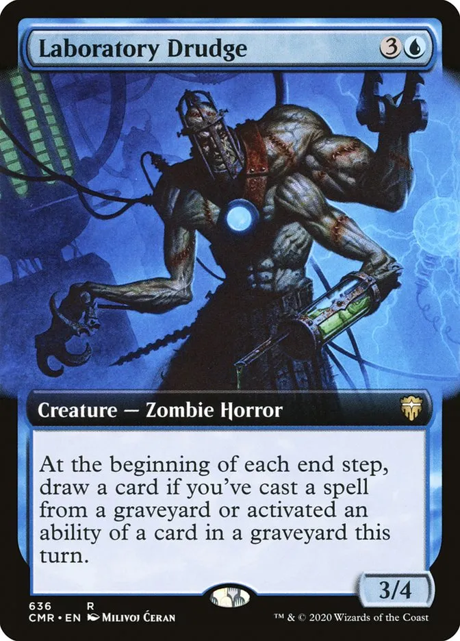 2020 Commander Legends Laboratory Drudge [Extended Art] rare #636 rare card image