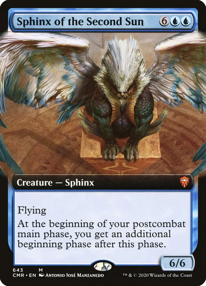 2020 Commander Legends Sphinx of the Second Sun [Extended Art] mythic #643 mythic card image
