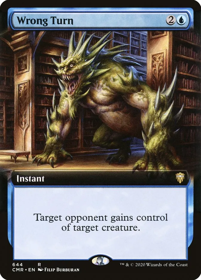 2020 Commander Legends Wrong Turn [Extended Art] rare #644 rare card image