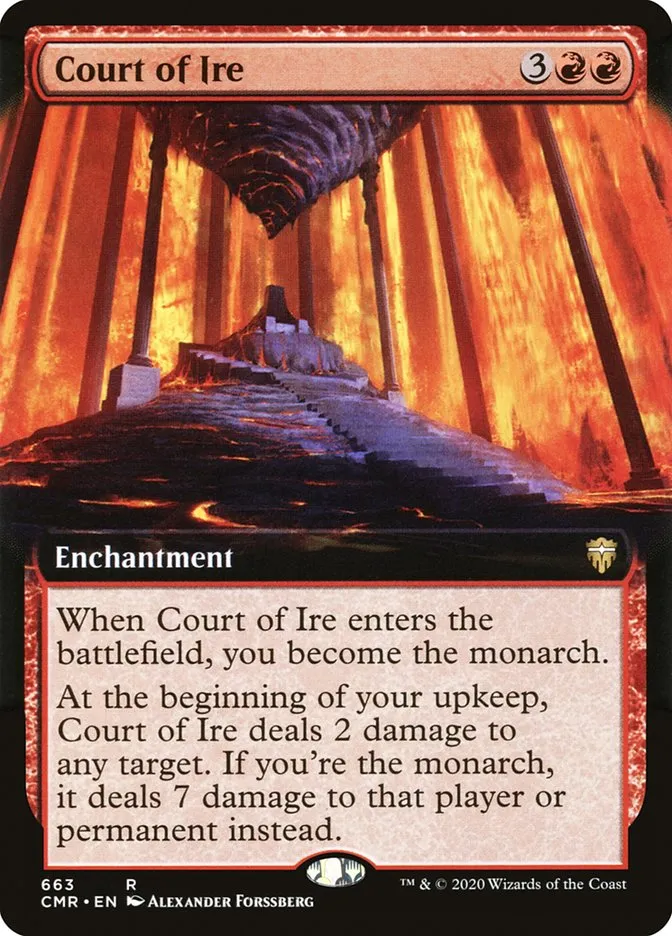2020 Commander Legends Court of Ire [Extended Art] rare #663 rare card image