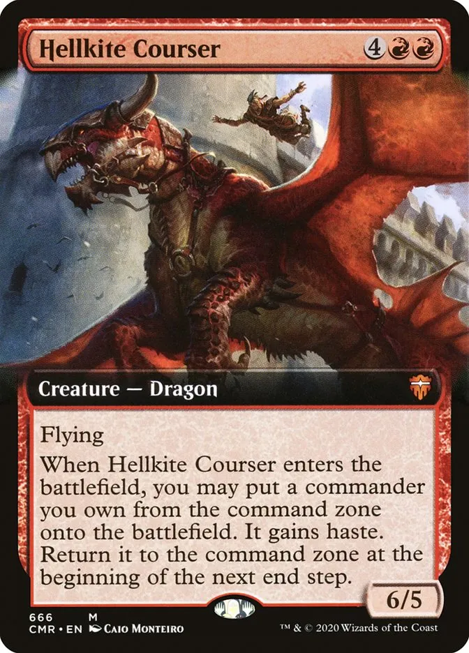 2020 Commander Legends Hellkite Courser mythic #666 mythic card image