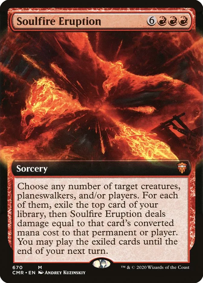 2020 Commander Legends Soulfire Eruption [Extended Art] mythic #670 mythic card image