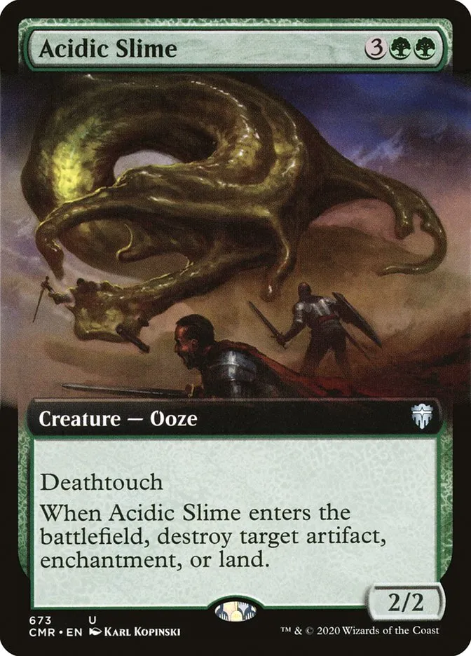 2020 Commander Legends Acidic Slime uncommon #673 uncommon card image