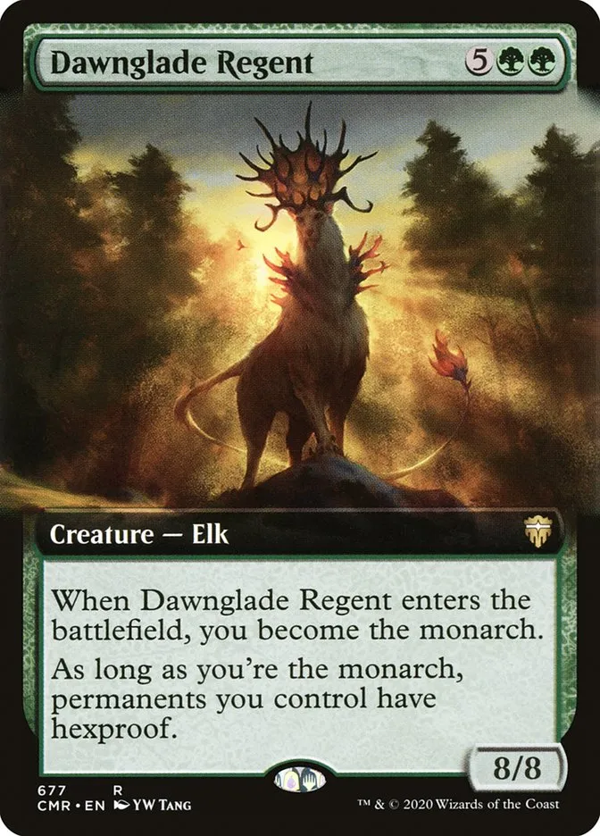 2020 Commander Legends Dawnglade Regent [Extended Art] rare #677 rare card image