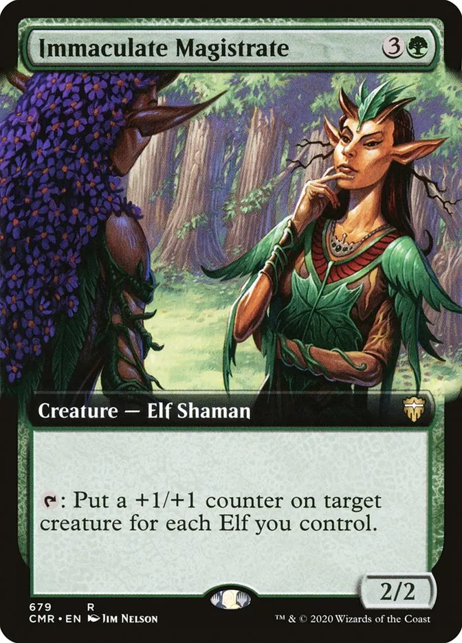 2020 Commander Legends Immaculate Magistrate [Extended Art] rare #679 rare card image