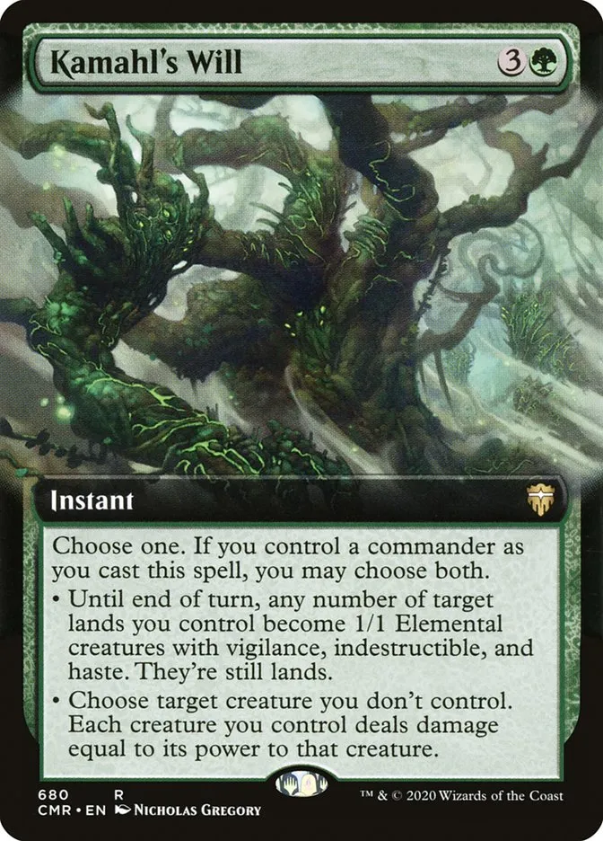 2020 Commander Legends Kamahl's Will rare #680 rare card image