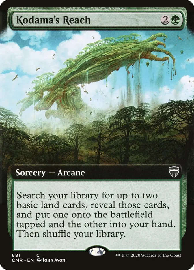 2020 Commander Legends Kodama's Reach [Extended Art] common #681 common card image
