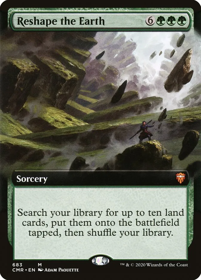 2020 Commander Legends Reshape the Earth [Extended Art] mythic #683 mythic card image