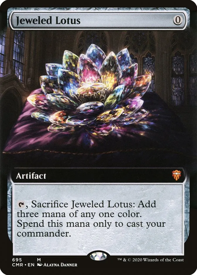 2020 Commander Legends Jeweled Lotus [Extended Art] mythic #695 mythic card image