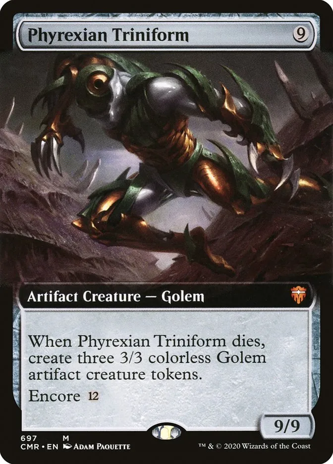 2020 Commander Legends Phyrexian Triniform mythic #697 mythic card image