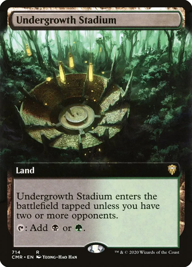 2020 Commander Legends Undergrowth Stadium rare #714 rare card image