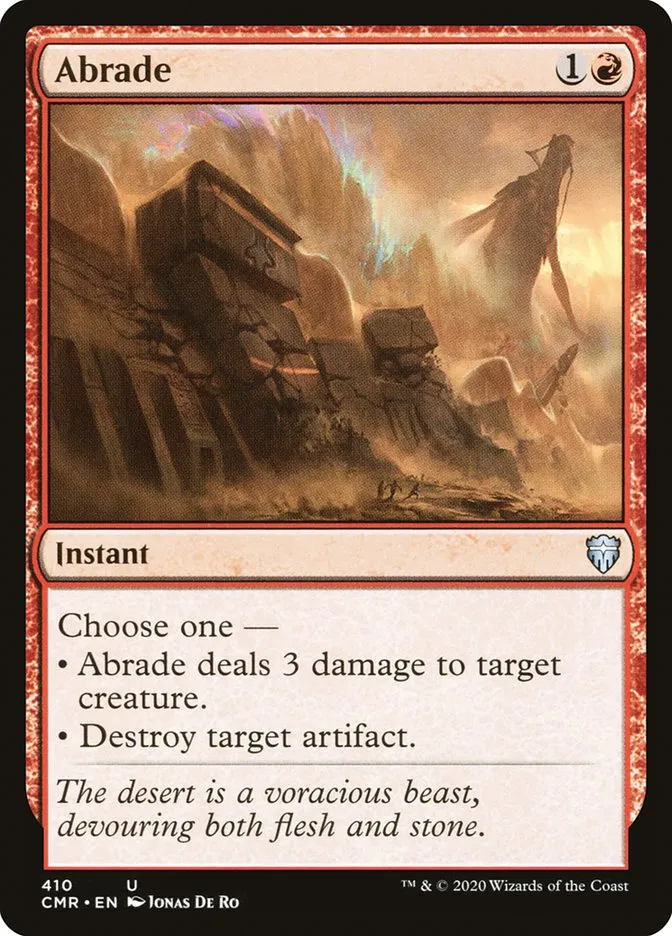 2020 Commander Legends Abrade uncommon #410 uncommon card image