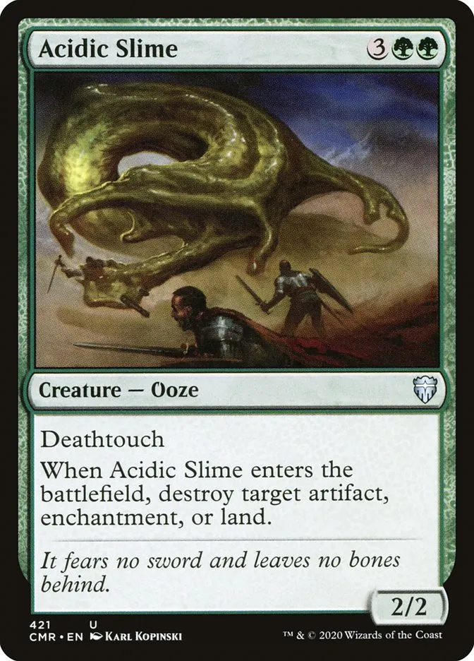 2020 Commander Legends Acidic Slime uncommon #421 uncommon card image