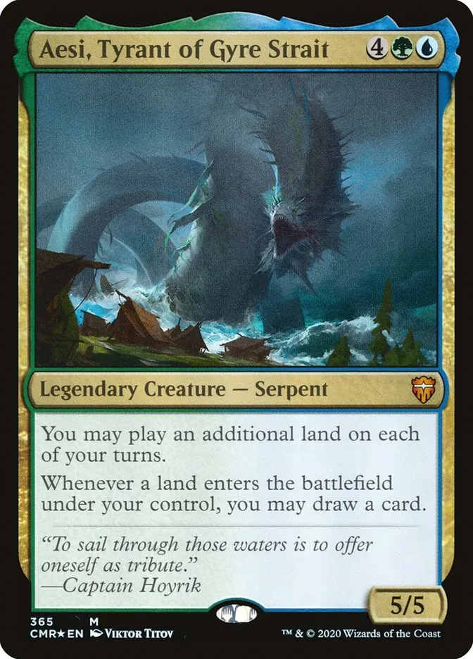 2020 Commander Legends Aesi, Tyrant of Gyre Strait mythic #365 mythic card image