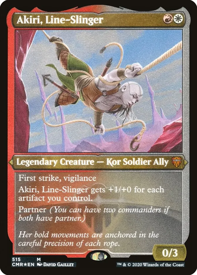 2020 Commander Legends Akiri, Line-Slinger [Foil Etched] mythic #515 mythic card image