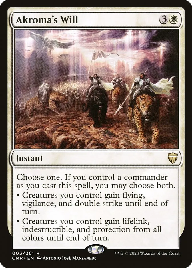 2020 Commander Legends Akroma's Will [Foil] rare #3 rare card image