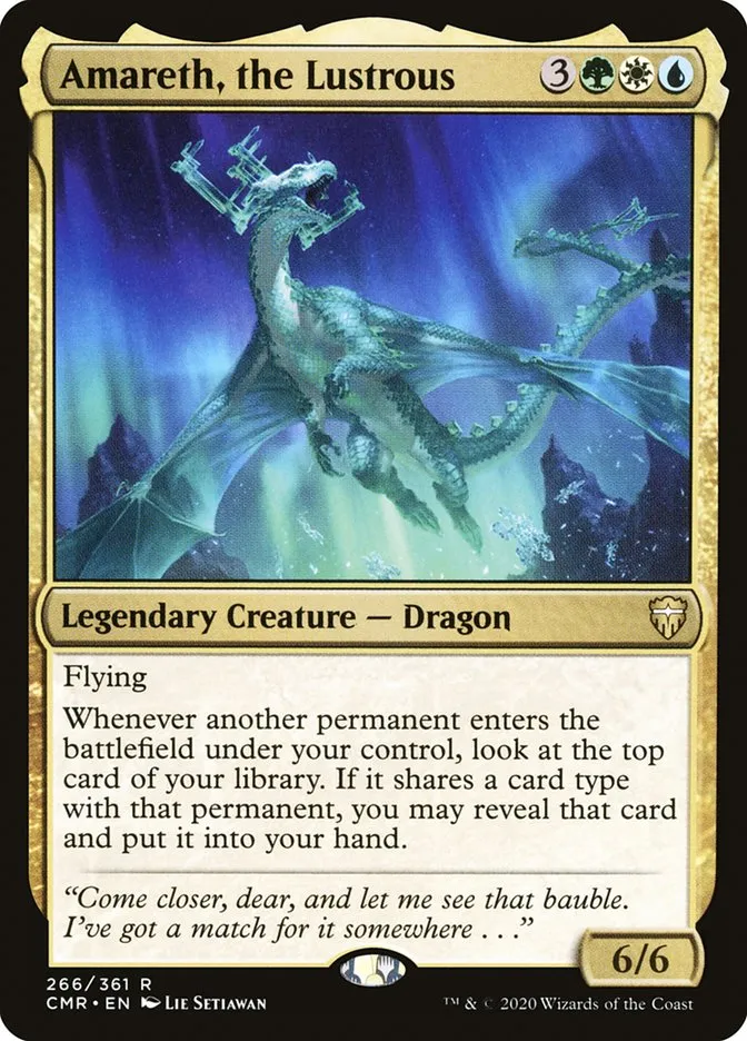 2020 Commander Legends Amareth, the Lustrous #266 rare card image