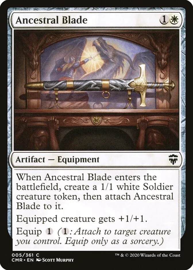 2020 Commander Legends Ancestral Blade common #5 common card image