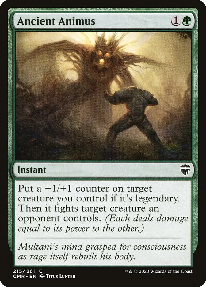 2020 Commander Legends Ancient Animus [Foil] common #215 common card image