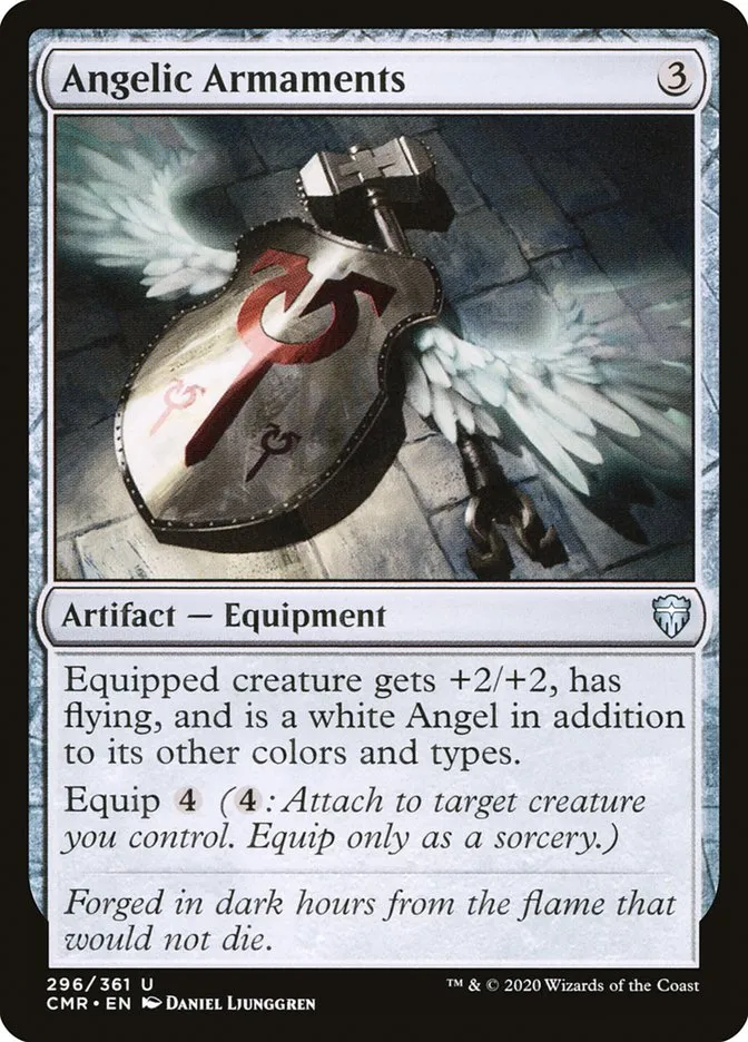 2020 Commander Legends Angelic Armaments uncommon #296 uncommon card image