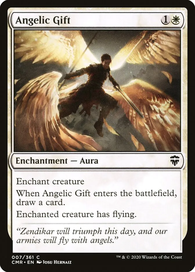 2020 Commander Legends Angelic Gift common #7 common card image