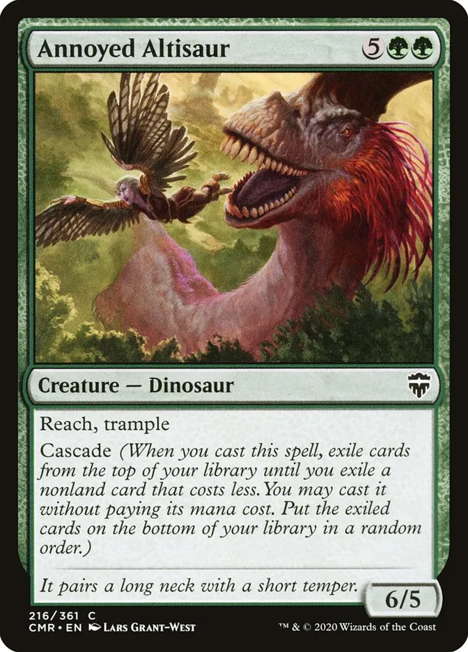 2020 Commander Legends Annoyed Altisaur common #216 common card image