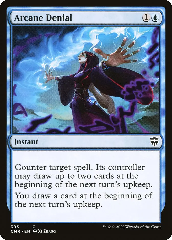 2020 Commander Legends Arcane Denial [Foil] common #393 common card image