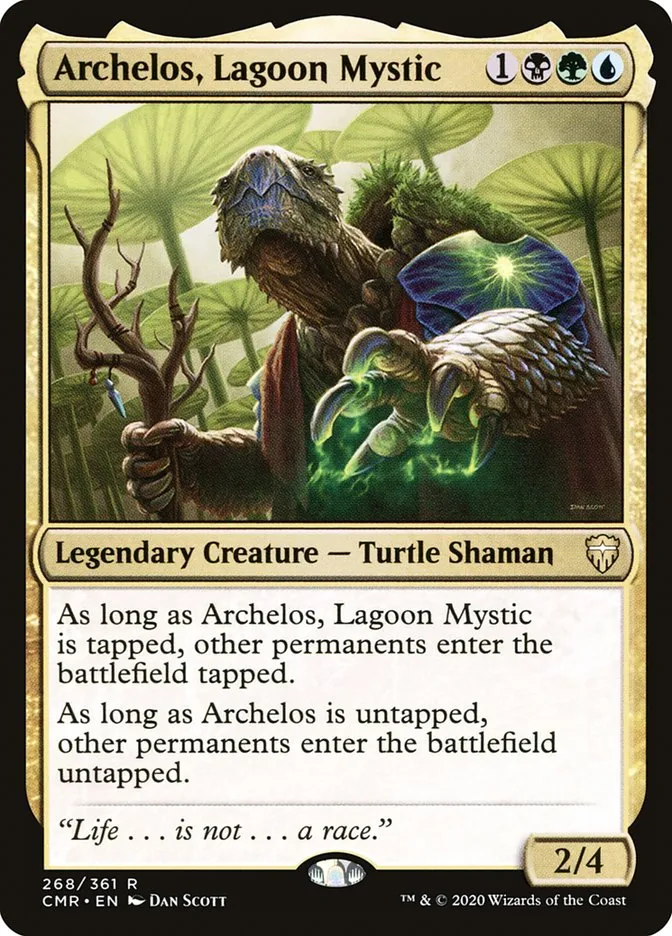 2020 Commander Legends Archelos, Lagoon Mystic #268 rare card image